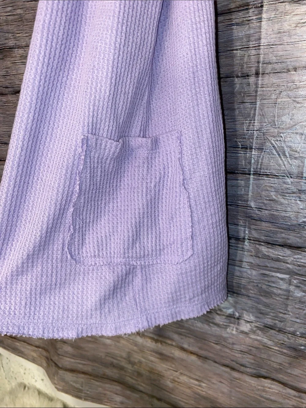 SO Lavender Waffle Knit Romper
